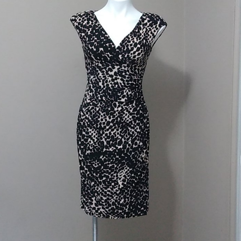 Lauren/Ralph Lauren cheetah midi dress size 2